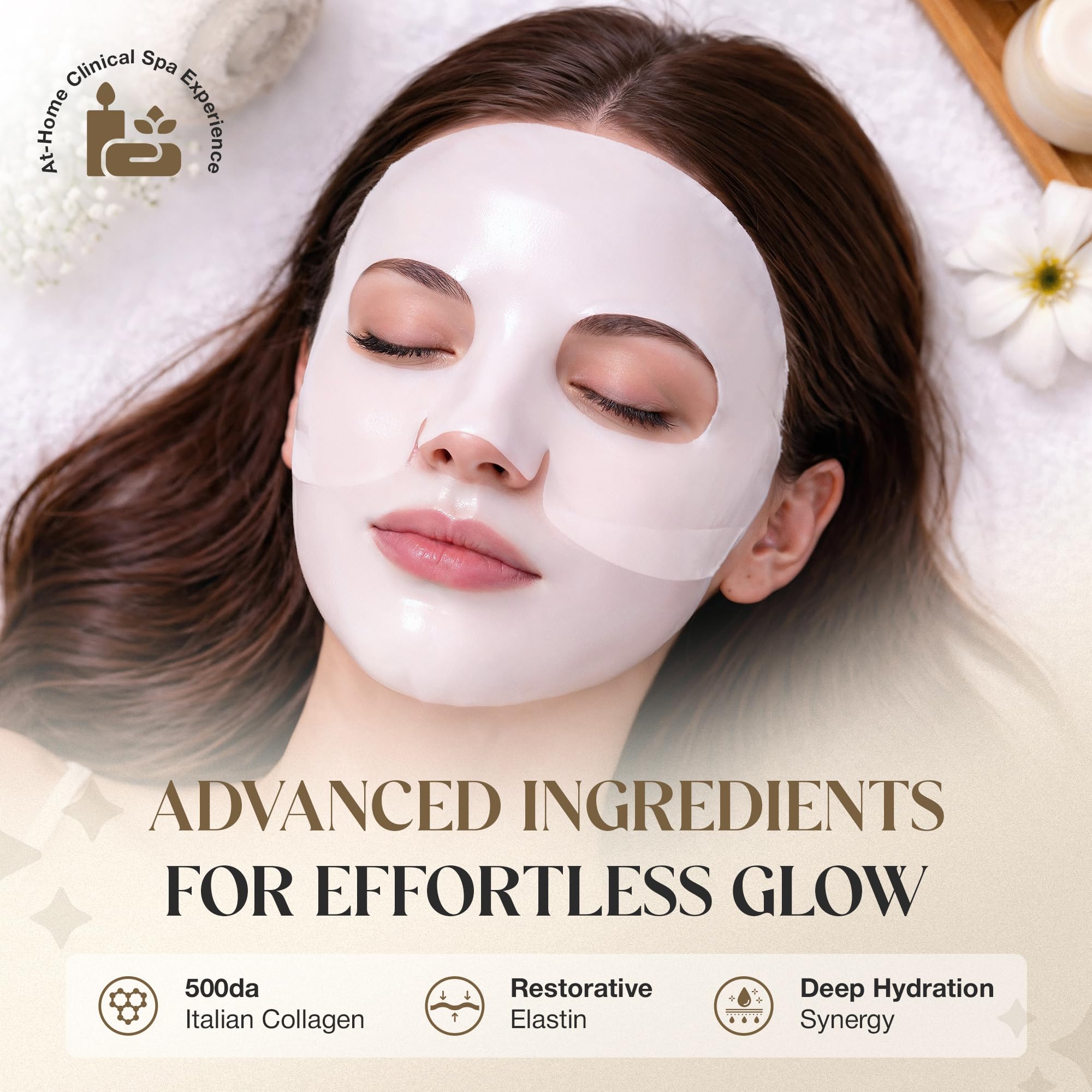 DERMAFIX Real Collagen Face Mask Italian Hydrolyzed Collagen 500Da
